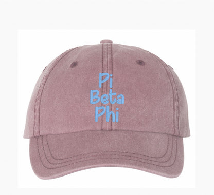 Bubble Letters Embroidered Hat