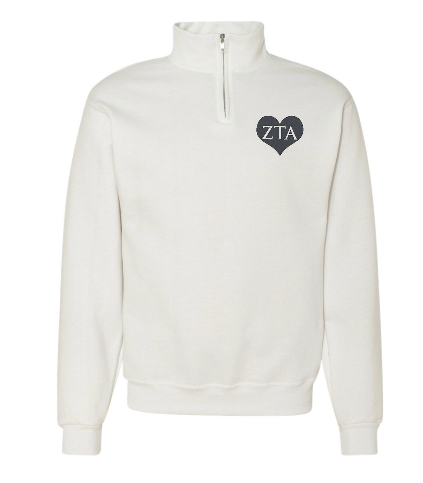 Heart Sorority Quarter Zip Fleece Jacket