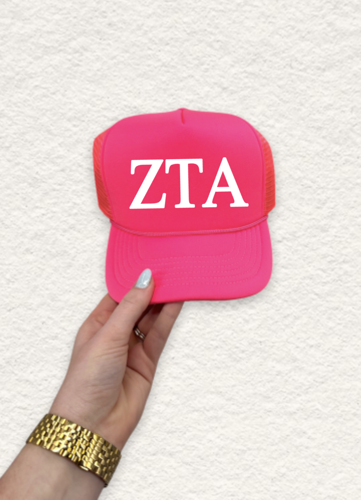 Sorority Letter Trucker Hat