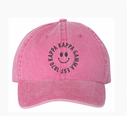 Smiley Embroidered Hat